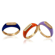 14 Ayar Altın Mineli Pembe  Yüzük