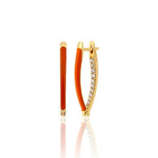 14 Ayar Altın Mineli Renk Küpe