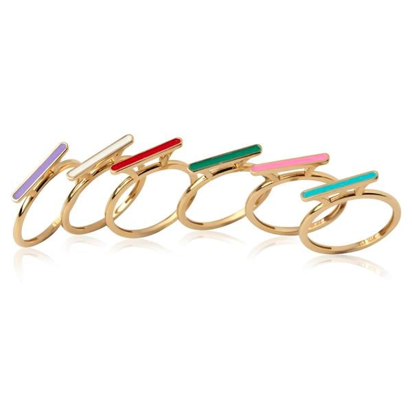 14 Ayar Altın Mineli Renk  Yüzük