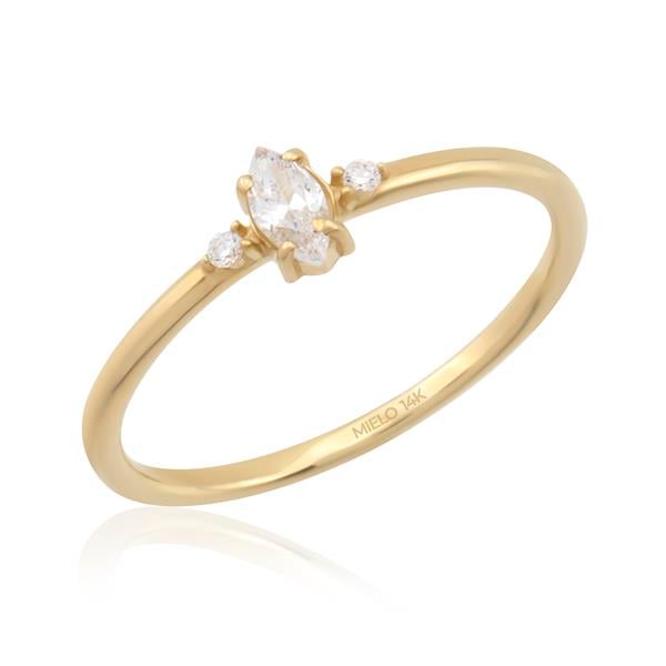 14 Ayar Altın Minimal Yüzük