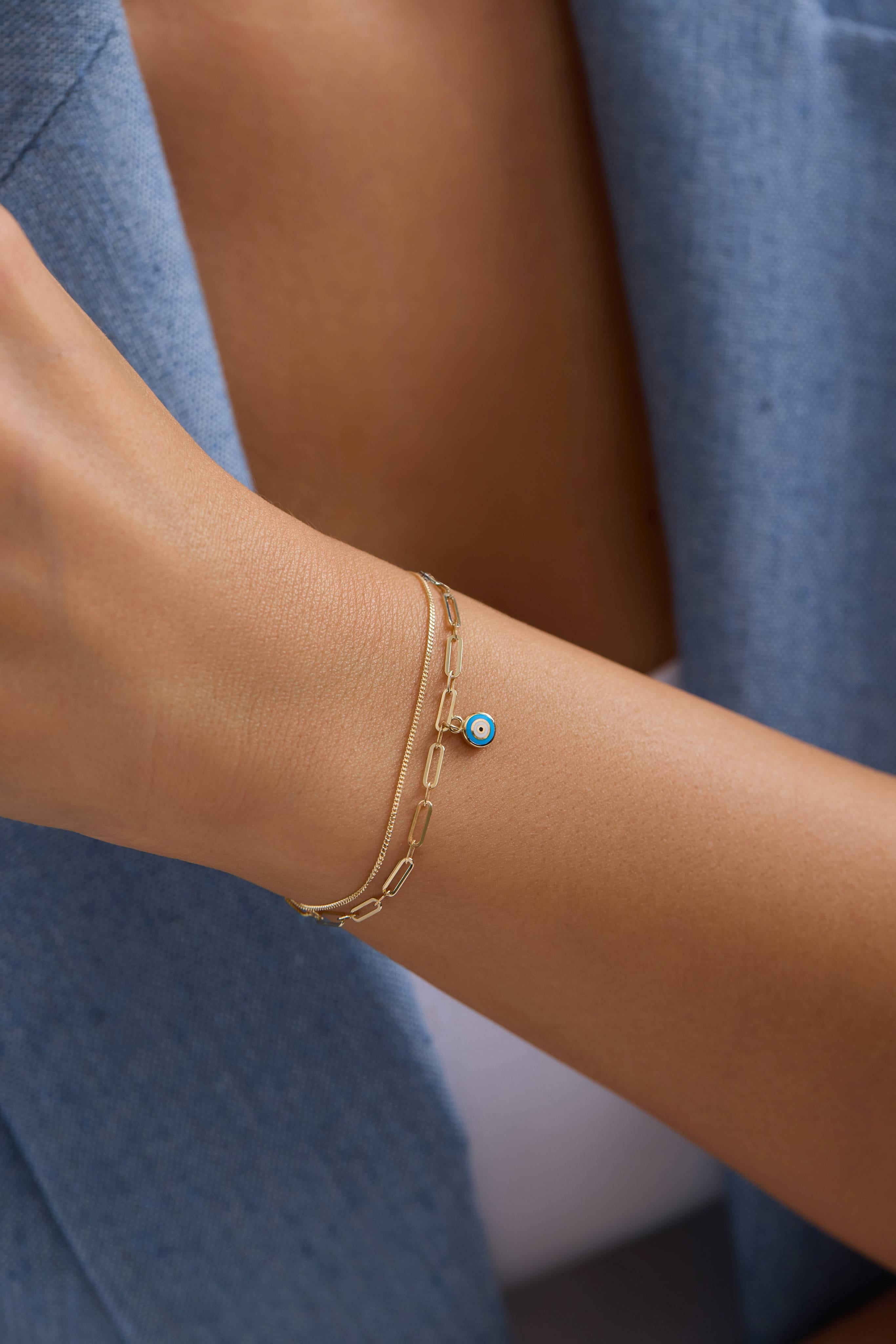 14 Ayar Altın Nazar Bileklik