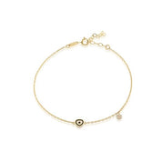 14 Ayar Altın Nazar Boncuğu Mineli Bileklik