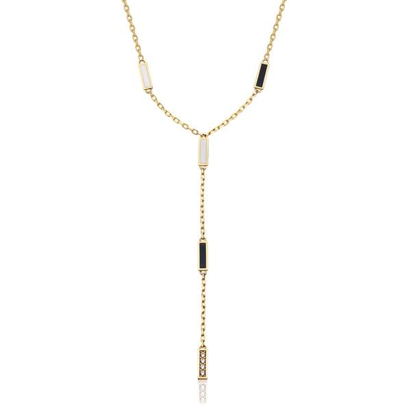 14 Ayar Altın Opera Mineli Kolye