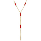 14 Ayar Altın Opera Mineli Kolye