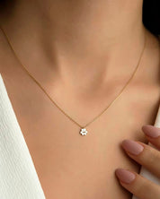 14 Ayar Altın Patili Kolye