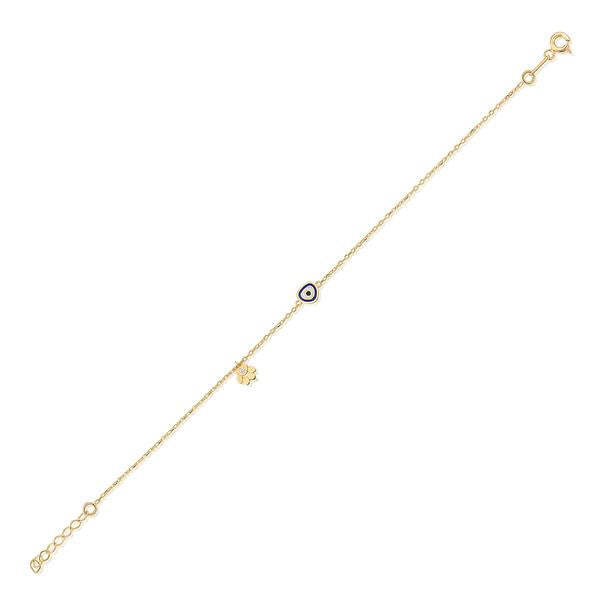 14 Ayar Altın Patili Nazar Bileklik