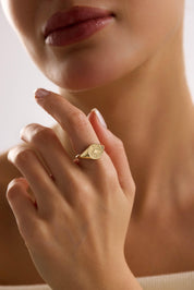 14 Ayar Altın Pusula Yüzük