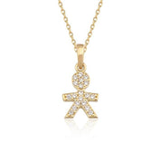 14 Ayar Altın Rose Çocuk Kolye