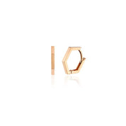 14 Ayar Altın Rose Köşegen Küpe