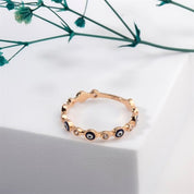 14 Ayar Altın Mineli Nazar Boncuklu Yüzük