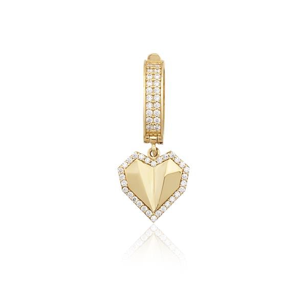 14 Ayar Altın Sallantılı Kalp Charm