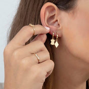 14 Ayar Altın Sallantılı Küpe