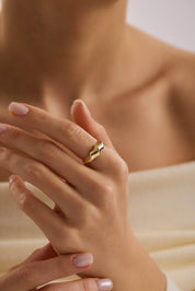 14 Ayar Altın Sarmal Yüzük