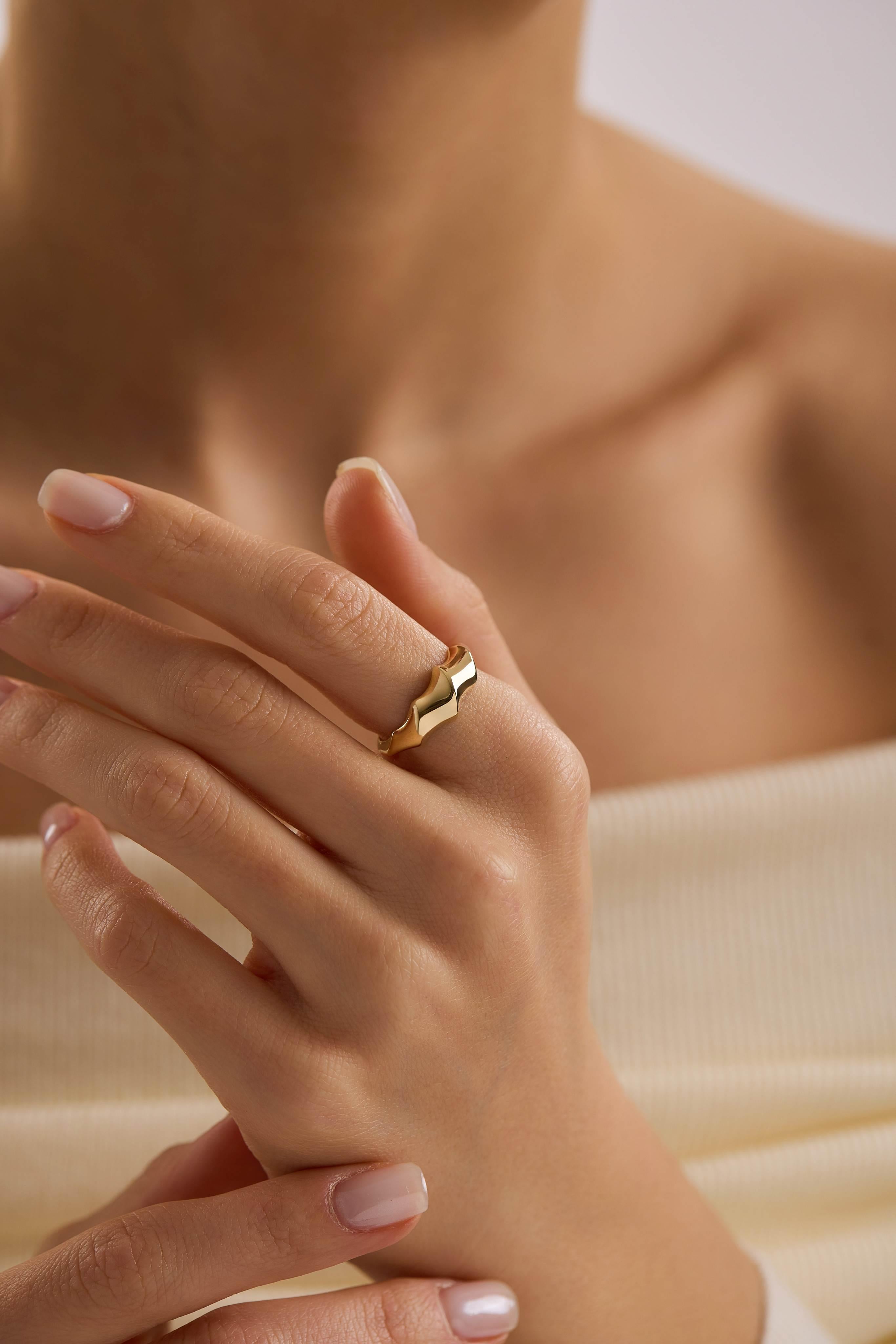 14 Ayar Altın Sarmal Yüzük