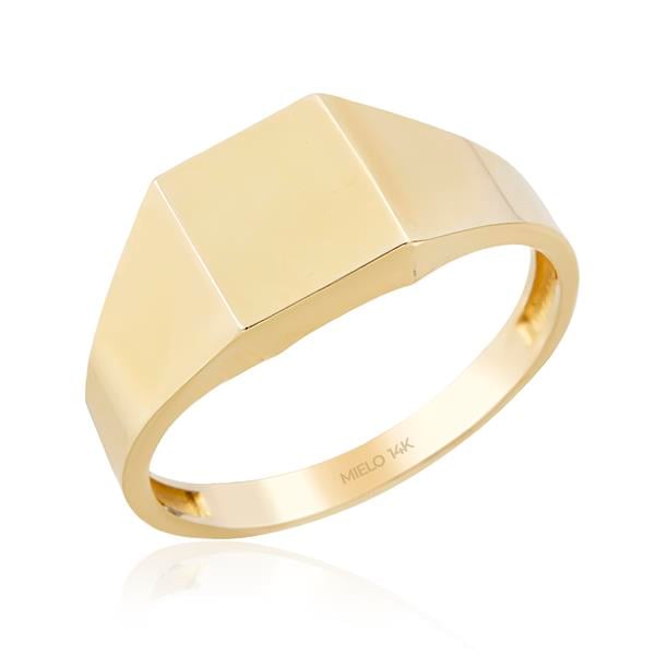 14 Ayar Altın Serçe Parmak Geometrik Yüzük