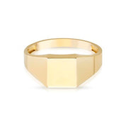 14 Ayar Altın Serçe Parmak Geometrik Yüzük