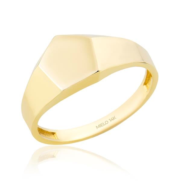 14 Ayar Altın Serçe Parmak Geometrik Yüzük