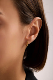 14 Ayar Altın Tasarım Halka Küpe