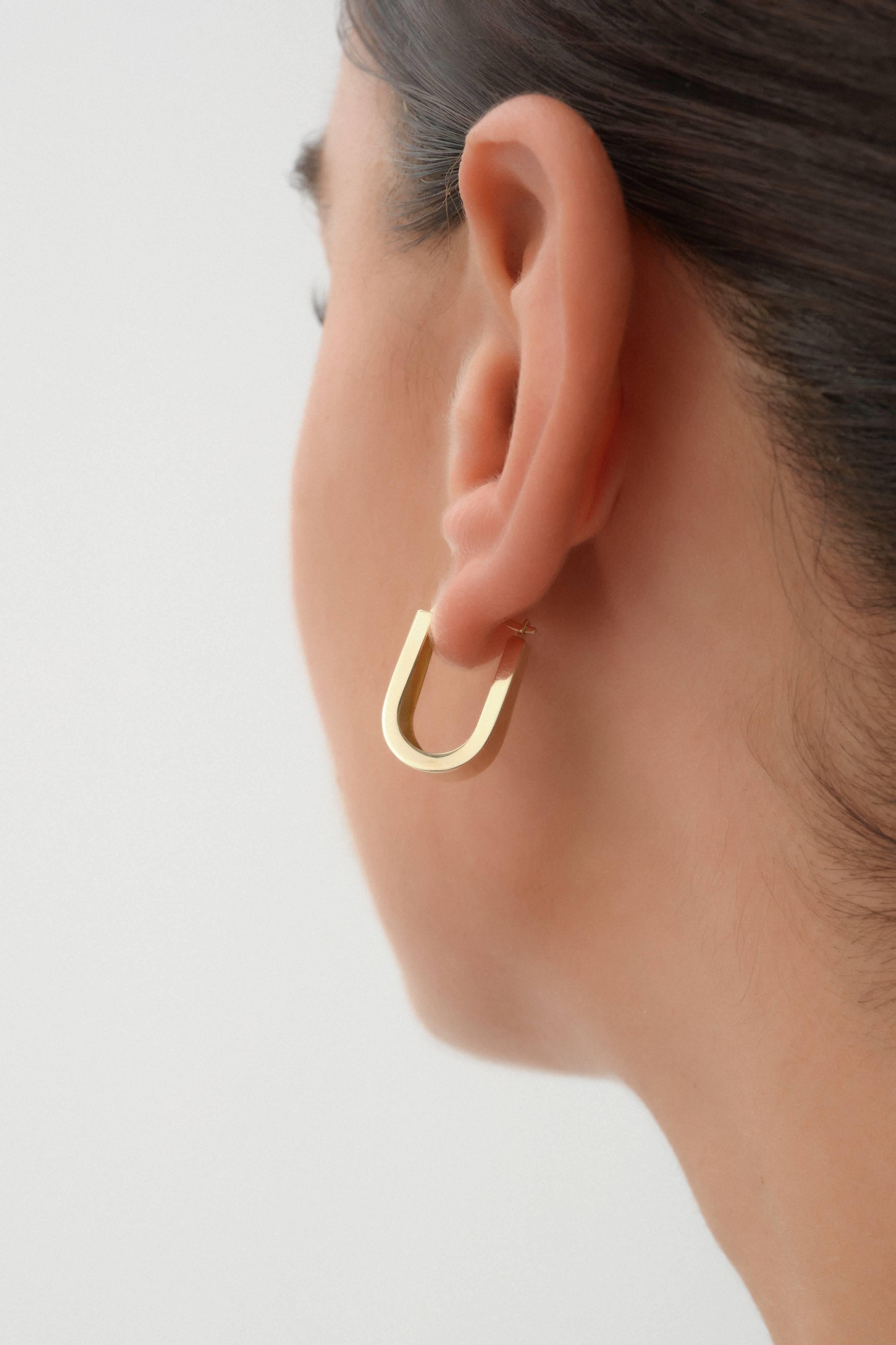 14 Ayar Altın Tasarım Küpe