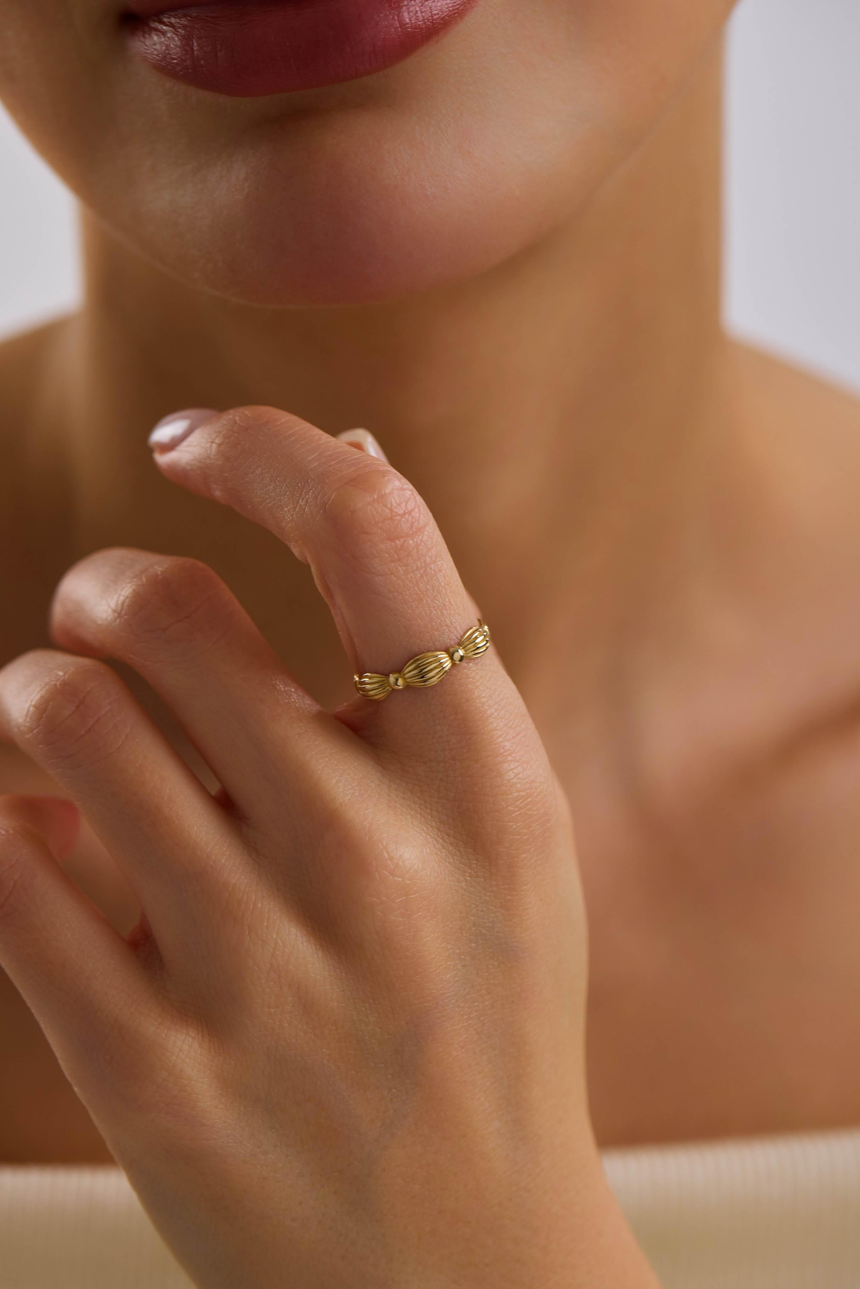 14 Ayar Altın Tasarım Yüzük