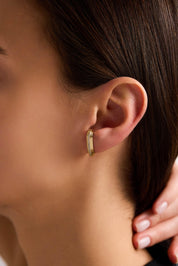 14 Ayar Altın Taşlı Küpe