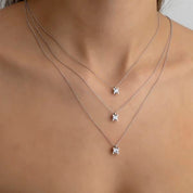 14 Ayar Altın Tektaş Kolye