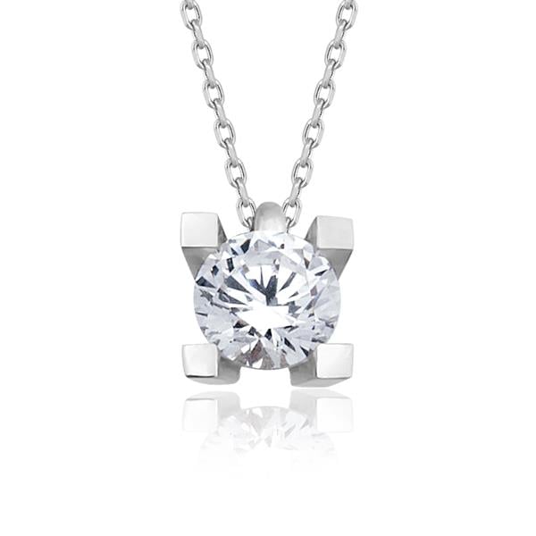 14 Ayar Altın Tektaş Kolye