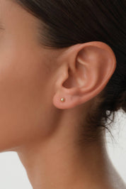 14 Ayar Altın Top Küpe