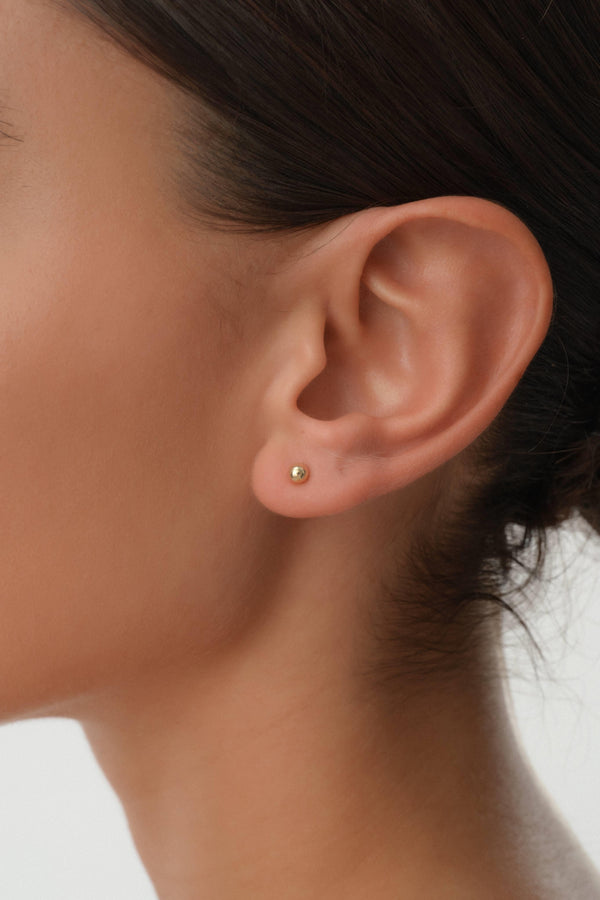 14 Ayar Altın Top Küpe