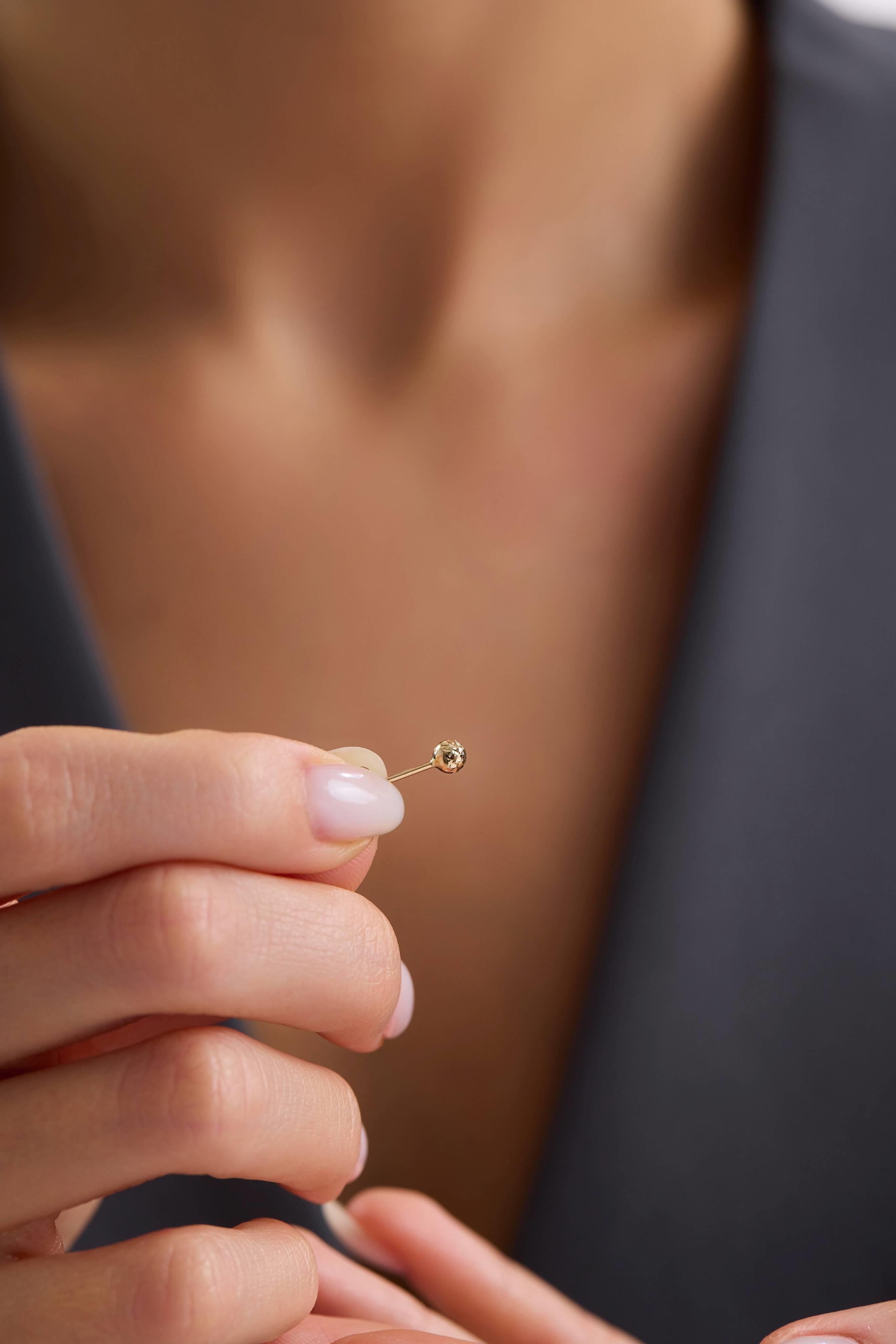 14 Ayar Altın Top Küpe