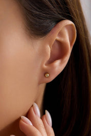 14 Ayar Altın Top Küpe