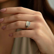 14 Ayar Altın Yaprak Yüzük