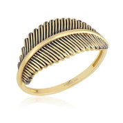 14 Ayar Altın Yaprak Yüzük