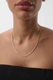 14 Ayar Altın Yılan Zincir Kolye