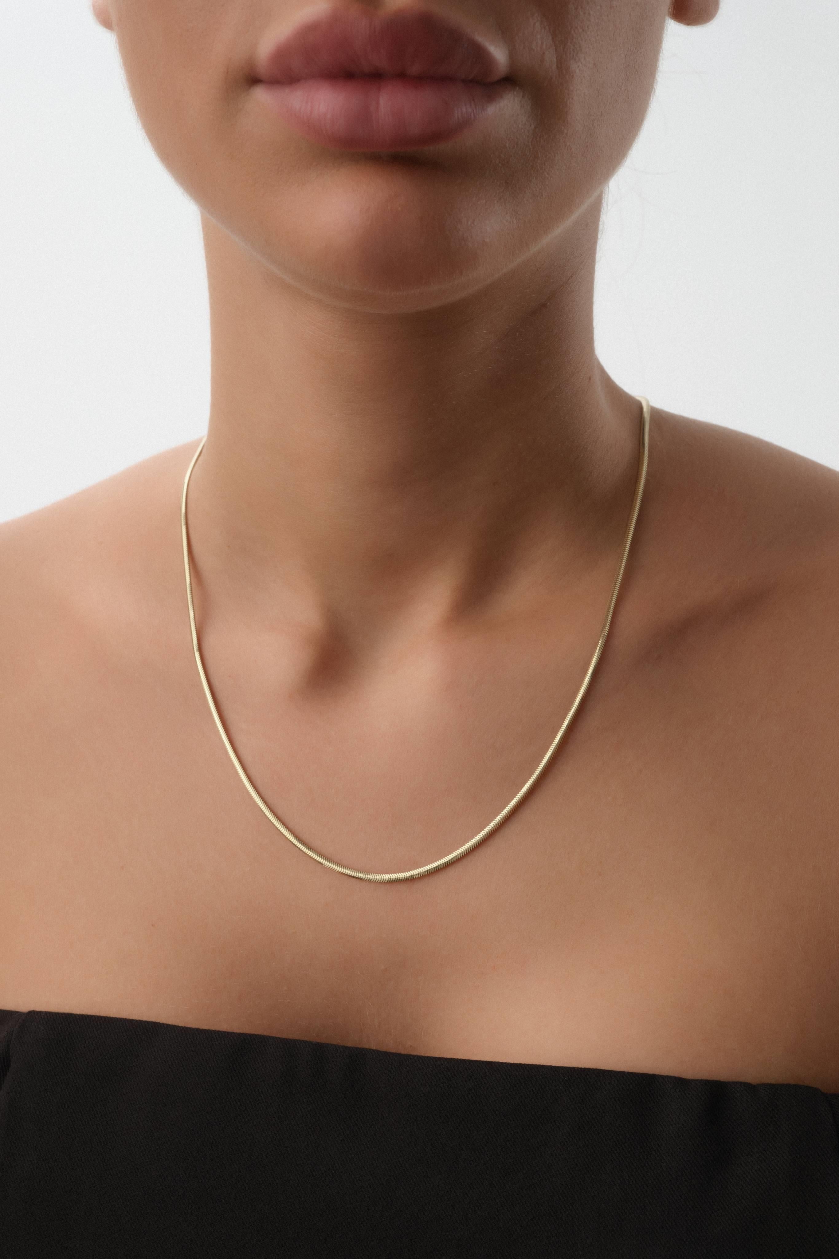 14 Ayar Altın Yılan Zincir Kolye