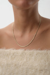 14 Ayar Altın Yılan Zincir Kolye