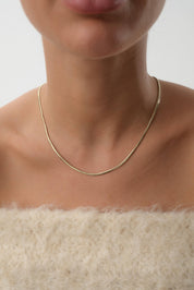 14 Ayar Altın Yılan Zincir Kolye