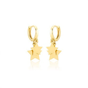 14 Ayar Altın Yıldız Sallantılı Küpe