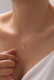 14 Ayar Ayak İzi Altın Kolye