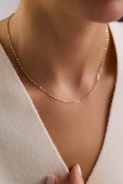 14 Ayar Aynalı Zincir Altın Kolye