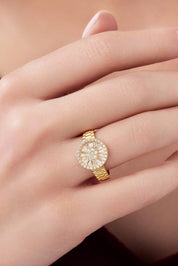 14 Ayar Baget Taşlı Altın Yüzük