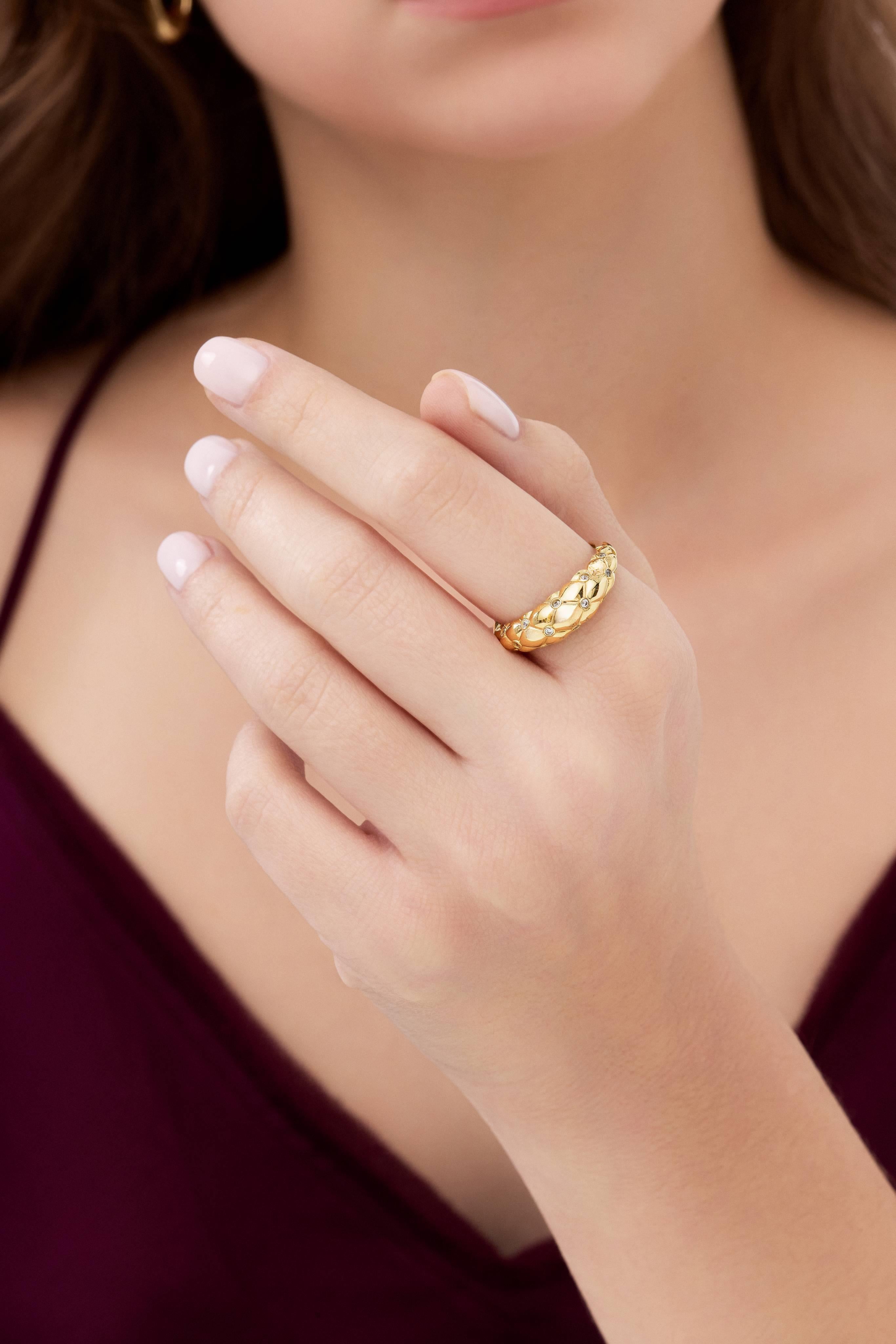 14 Ayar Bombe Taşlı Altın Yüzük