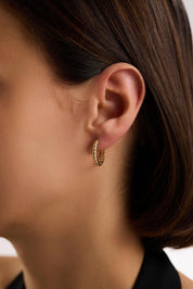 14 Ayar Burgu Altın Halka Küpe (Büyük)