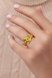 14 Ayar Çiçek Sarı Altın Yüzük