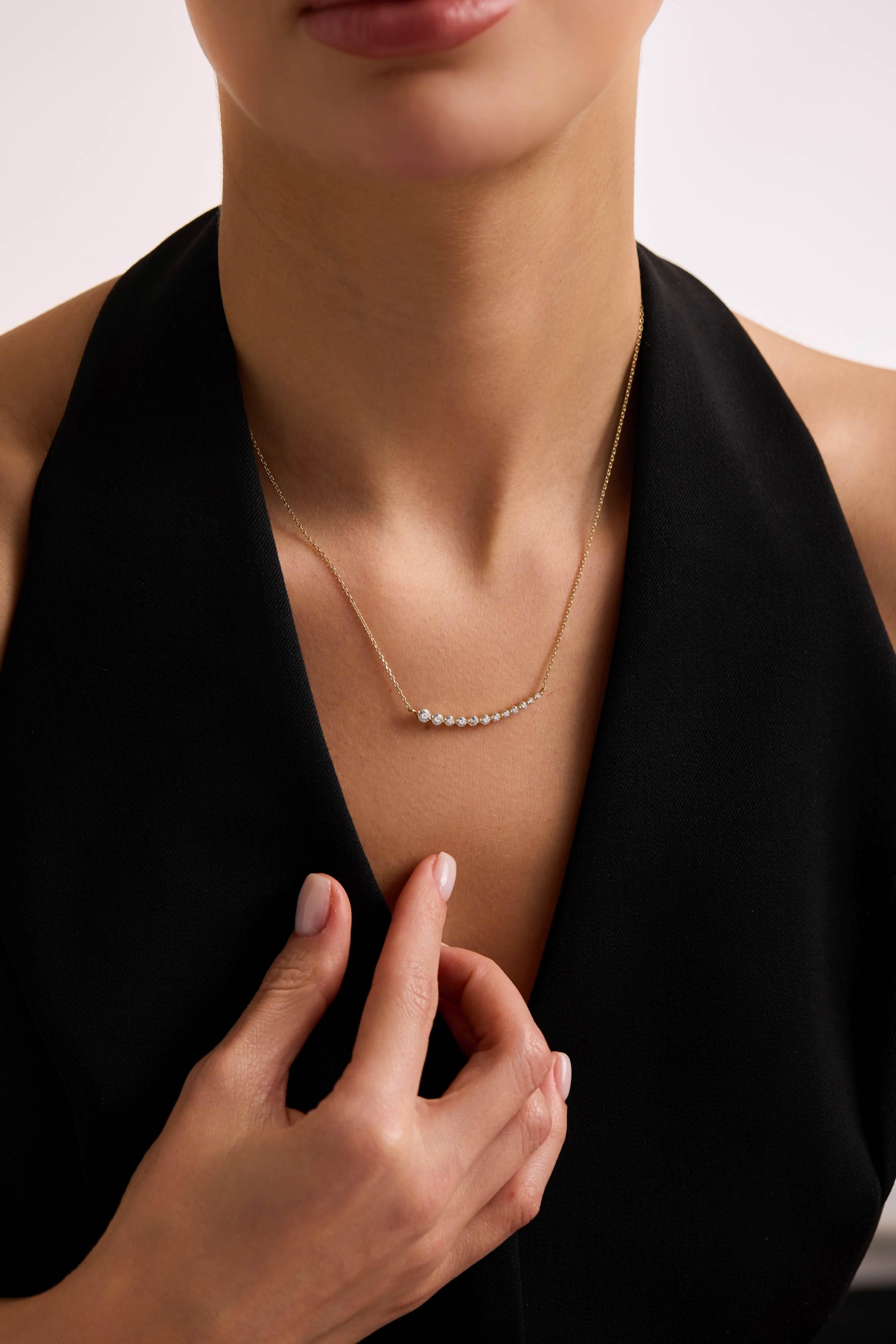 14 Ayar Damla Altın Kolye