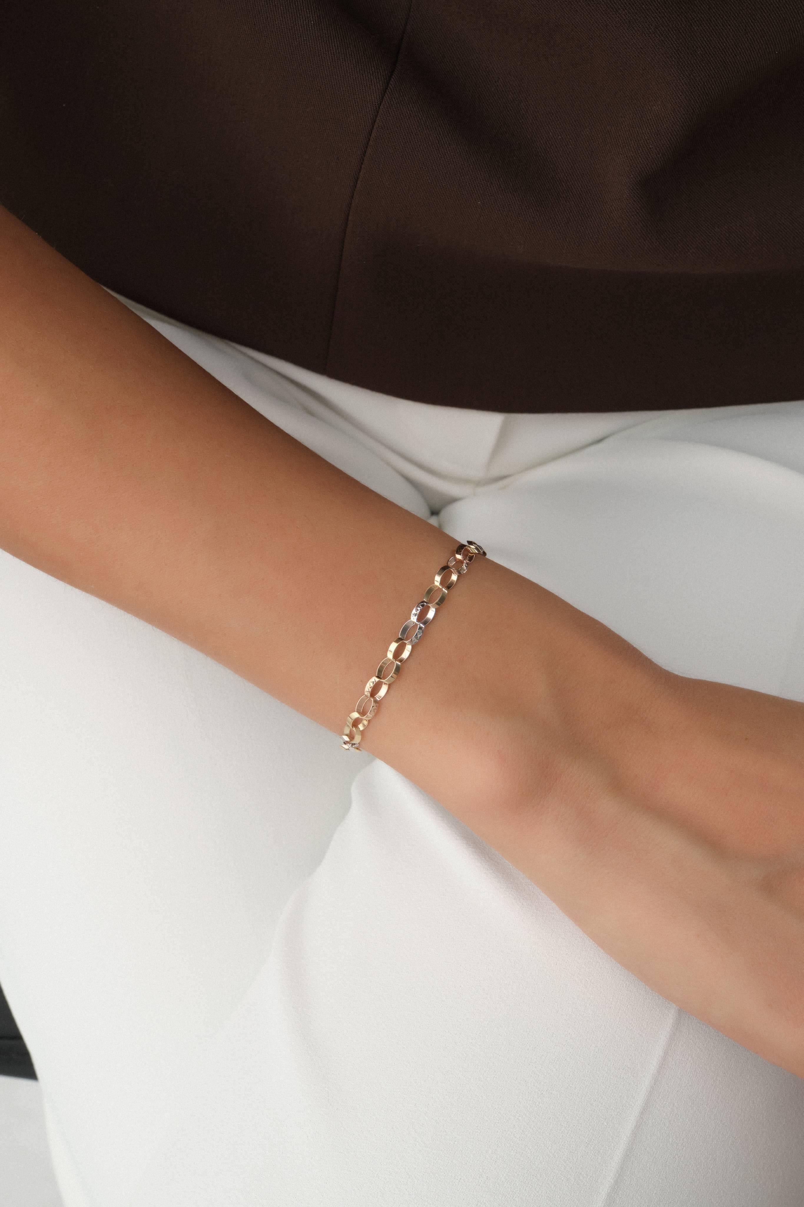 14 Ayar Desenli Altın Bileklik