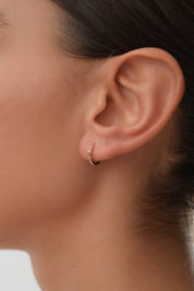 14 Ayar Desenli Altın Halka Küpe