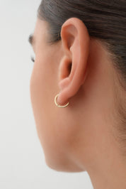 14 Ayar Desenli Altın Halka Küpe