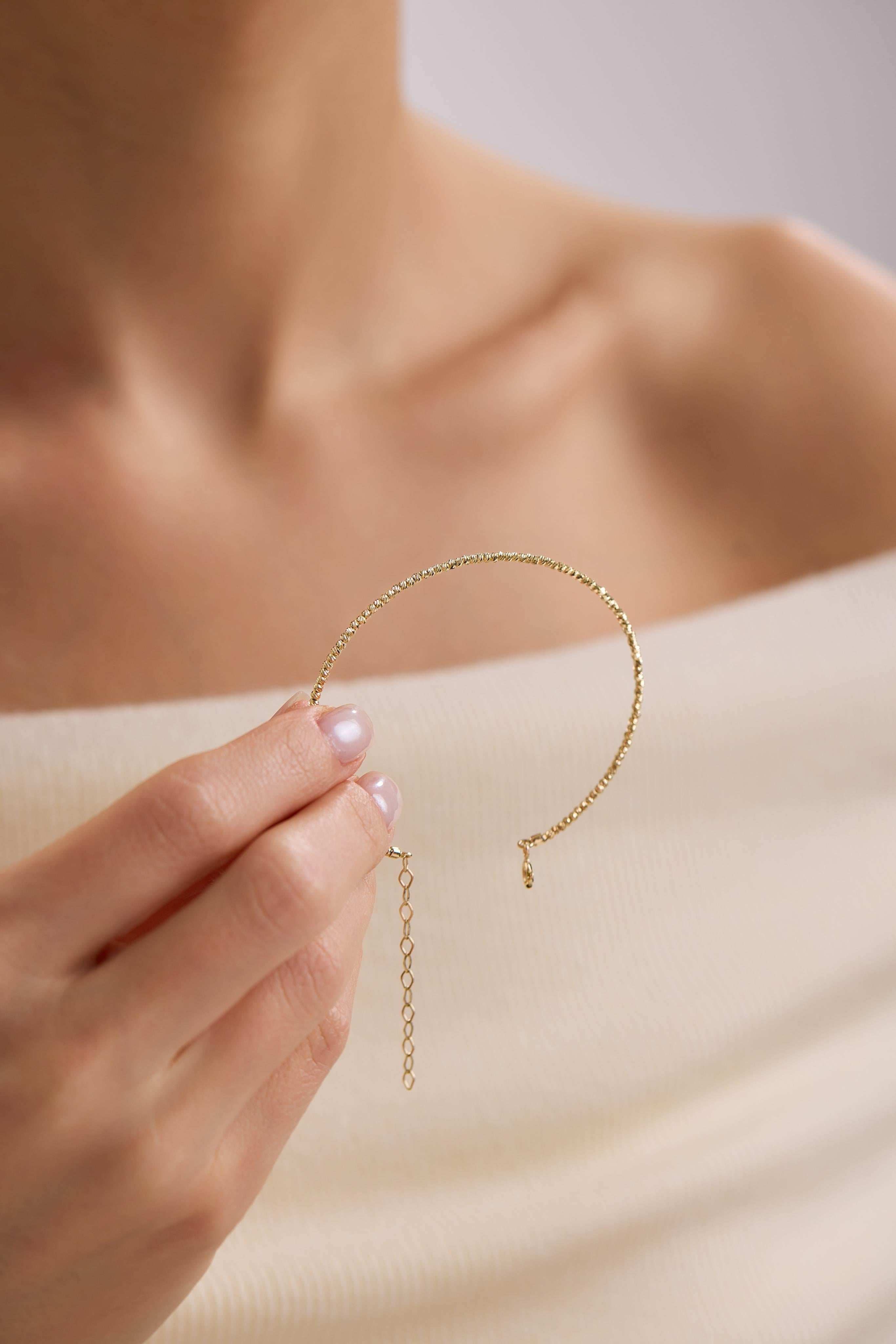 14 Ayar Dorika Altın Kelepçe (Tüm Renkler)