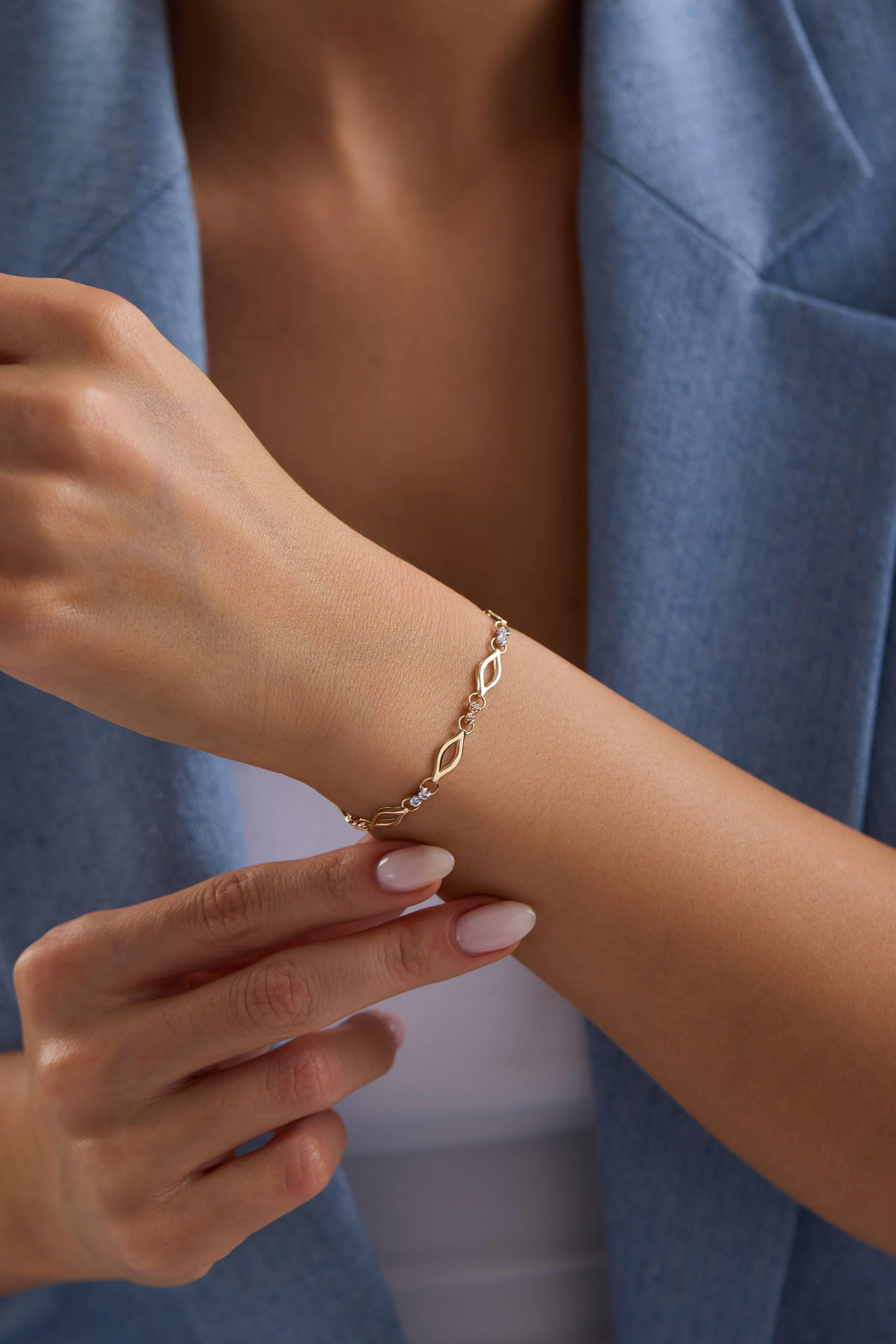 14 Ayar Dorikalı Altın Bileklik